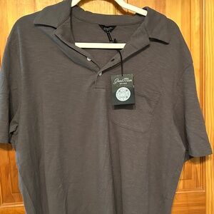 NWT Men's Premium Brand Good Man Taupe Cotton Polo Camp Collection